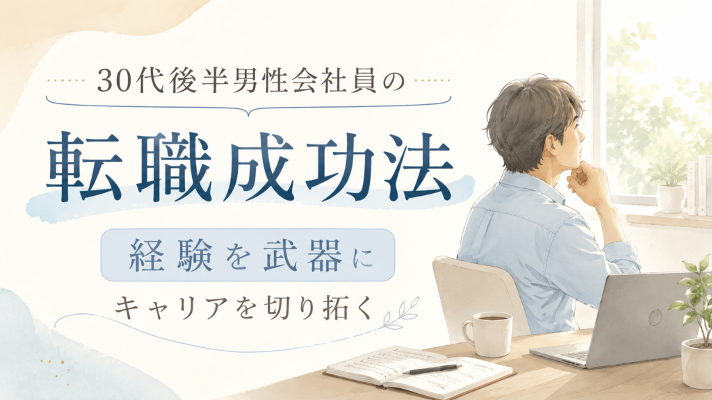 30代後半男性会社員の転職成功法｜経験を武器にキャリアを切り拓くアイキャッチ画像