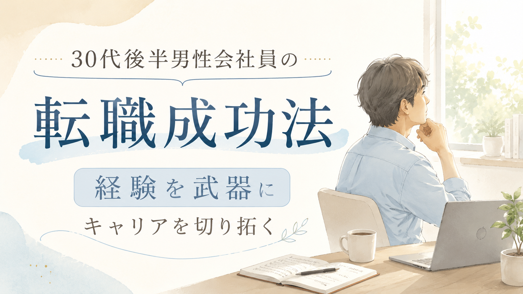 30代後半男性会社員の転職成功法|経験を武器にキャリアを切り拓くアイキャッチ画像